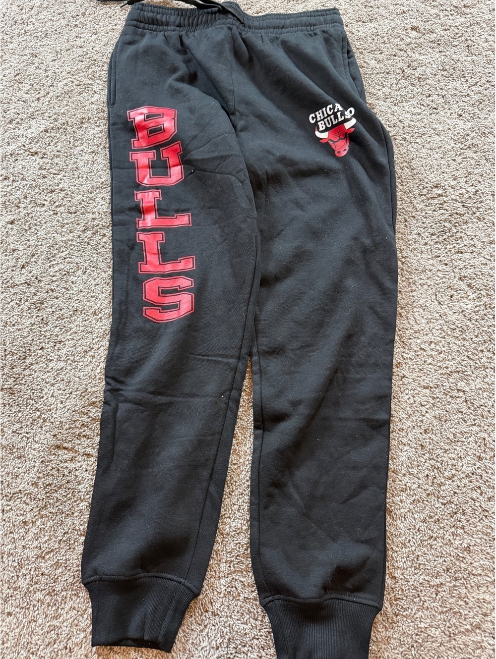 Chicago Bulls Men's Black Sweatpants Large